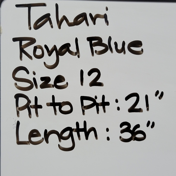 Tahari Royal Blue Midi Dress with Optional Belt Size 12 #518 - Picture 6 of 6